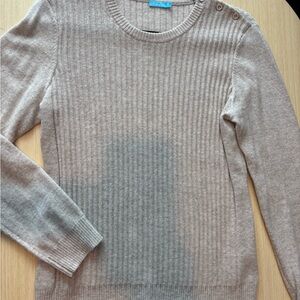 Women's Ribbed Crew Neck Sweater - Gray
